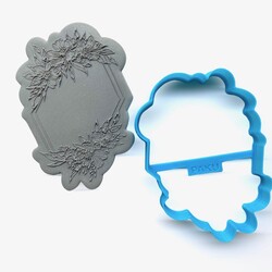 Paku Malzeme - Plastik kalıp FLORAL WREATH-7; 10,0*8,8 cm