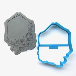 Paku Malzeme - Plastik kalıp FLORAL WREATH-8; 10,0*7,7 cm