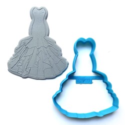 Paku Malzeme - 3D-Plastic cutter GOWN; 9,5*8,9 cm