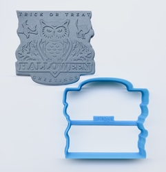 Paku Malzeme - 3D-plastic cutter HALLOWEEN GREETINGS; 7,85*7,4 cm