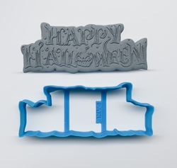 Paku Malzeme - 3D-plastic cutter HALLOWEEN LETTERING; 11,4*4,65 cm