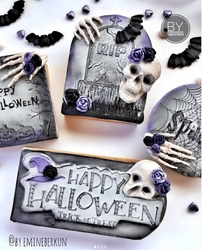 Paku Malzeme - Plastik kalıp HALLOWEEN LETTERING-2; 11*4,85cm (1)