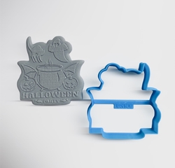Paku Malzeme - 3D-plastic cutter HALLOWEEN PARTY; 7,5*7,2 cm