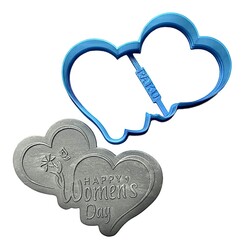 Paku Malzeme - 3D-Plastic cutter HEART WOMENS DAY; 9,4*7,6 cm