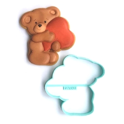 Paku Malzeme - 3D-plastic cutter Teddy Bear Heart cushion; 9*8,9 cm