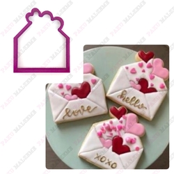 Paku Malzeme - 3D-plastic cutter Love Envelope; 9,0*7,7 cm