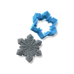 Paku Malzeme - Plastik kalıp Snowflake-1; 3,0*3,5 cm