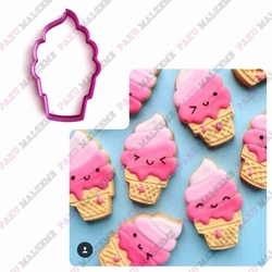 Paku Malzeme - 3D-plastic cutter Icecream Cone; 11*7 cm