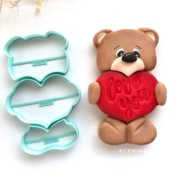 Plastik kalıp Love Bear Ayıcık; 15,5*10 cm - Thumbnail