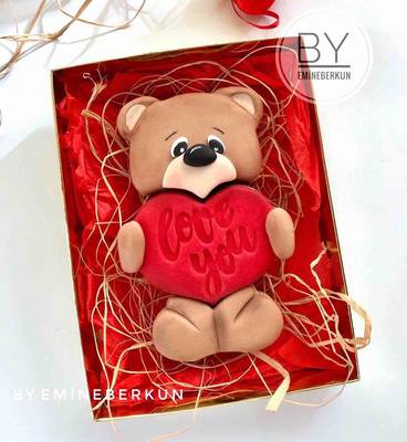 Plastik kalıp Love Bear Ayıcık; 15,5*10 cm