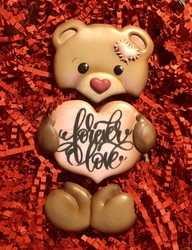 Paku Malzeme - Plastik kalıp Love Bear Ayıcık; 15,5*10 cm (1)