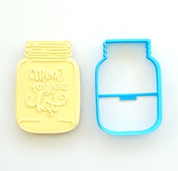 Paku Malzeme - Plastik kalıp MASON JAR Kavanoz; 11*7,4 cm