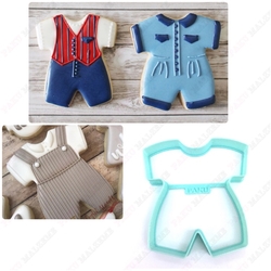 Paku Malzeme - Plastik kalıp Onesie-2 Tulum; 8,5*7,8 cm