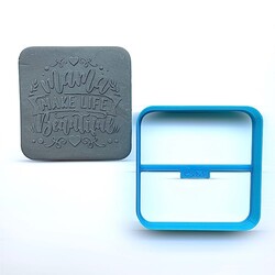 Paku Malzeme - 3D-plastic cutter ROUNDED PLAQUE; 8,0*8,0 cm