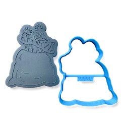 Paku Malzeme - 3D-Plastic cutter SANTA TOY BAG; 9,0*7,67 cm