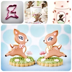 Paku Malzeme - Plastik Kalıp Sevimli Bambi; 8*7,5 cm
