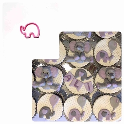 Paku Malzeme - 3D-plastic cutter Cute Elephant-S boy; 4*3 cm