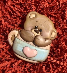 Plastik kalıp Teddy in a Cup Ayıcık; 9,8*8,5 cm - Thumbnail