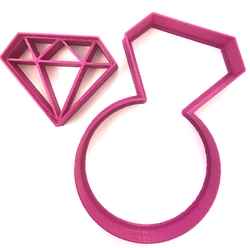 Paku Malzeme - 3D-plastic cutter Diamond Ring; 9*5,8 cm