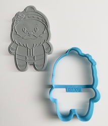 Paku Malzeme - 3D-Plastic cutter Chubby Santa; 9,80*6,65cm