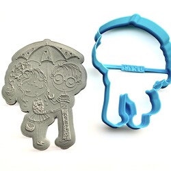 Paku Malzeme - 3D-Plastic cutter VALENTINES; 9,8*7,25 cm