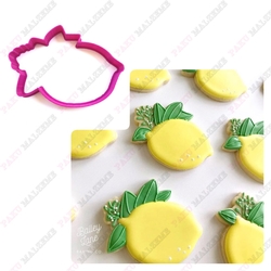 Paku Malzeme - 3D-plastic cutter Lemon w/leaf; 8,8*7,2 cm (1)