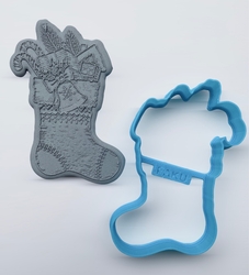Paku Malzeme - Plastik kalıp Yılbaşı Şömine Çorap; 10,0*5,7 cm