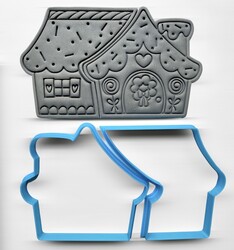 Paku Malzeme - 3D-plastic cutter GINGER HOUSE - 2 piece; 14 cm