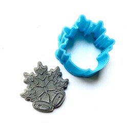 Paku Malzeme - Plastik mini kalıp JINGLE BELLS; 3,0*3,0 cm