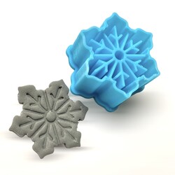 Paku Malzeme - 3D-Plastic mini cutter SNOWFLAKE-4; 3 cms