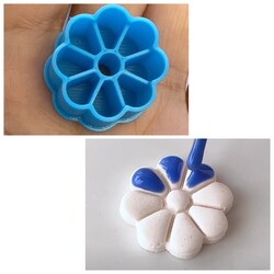 Paku Malzeme - Plastik mini kalıp Mini Blossom; 20 mm