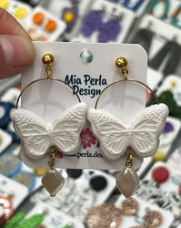 Paku Malzeme - Plastik mini kalıp Mini Butterfly; 3,0*2,1 cm (1)