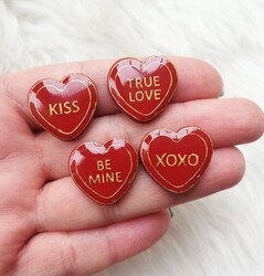 Paku Malzeme - Plastik mini kalıp Mini Candy Heart; 1,8*2,0 cm (1)