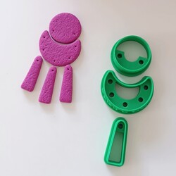Paku Malzeme - Plastik mini kalıp PaKuXHMJ collection BOHO CRESCENT; 5,5 cm