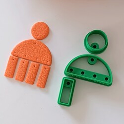 Paku Malzeme - Plastik mini kalıp PaKuXHMJ collection BOHO HALF MOON; 5,5 cm