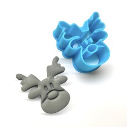 Paku Malzeme - Plastik mini kalıp REINDEER Geyik; 3,5 cm