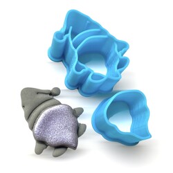 Plastik mini kalıp SANTA/GNOME; 3,5 cm - Thumbnail