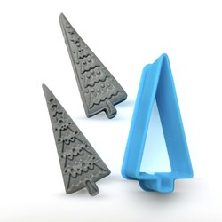 Paku Malzeme - 3D-Plastic mini cutter XMAS TREE-3; 4 cms