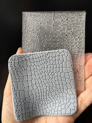 Pop-it acrylic stamp Crocodile Skin texture; 10,0*8,0 cm - Thumbnail