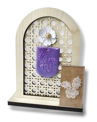 Paku Malzeme - Pop-it mini acrylic stamp Holly Berry; 5,0*3,0 cm