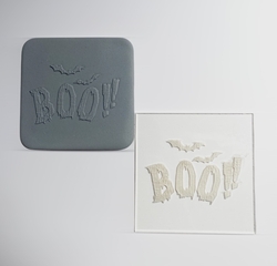 Pop-it stamp kaşe BOO; 8,0*8,0 cm - Thumbnail