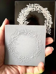 Paku Malzeme - Pop-it stamp kaşe Christmas Wreath-3; 8*8 cm