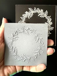 Paku Malzeme - Pop-it stamp kaşe Christmas Wreath-5; 8*8 cm