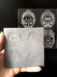 Paku Malzeme - Pop-it acrylic stamp Chubby Xmas Figures; 10*10 cm