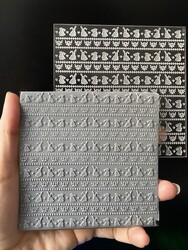 Paku Malzeme - Pop-it stamp kaşe Easter Stripes; 10,0*10,0 cm