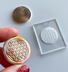 Pop-it stamp kaşe Flower of Life; 5,0*3,0 cm - Thumbnail