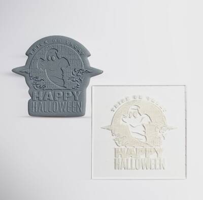 Pop-it stamp kaşe HAPPY HALLOWEEN; 8,0*8,0 cm