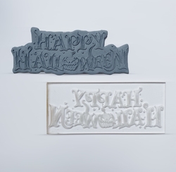 Pop-it stamp kaşe HAPPY HALLOWEEN Lettering-1; 12,0*5,0 cm - Thumbnail