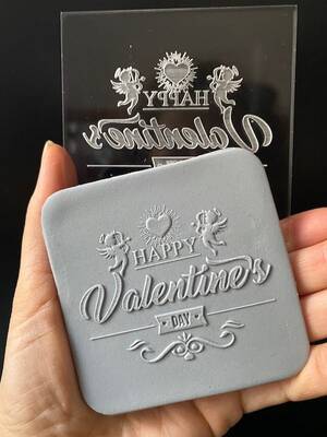 Pop-it stamp kaşe Happy Valentines Day-2; 8,0*8,0 cm