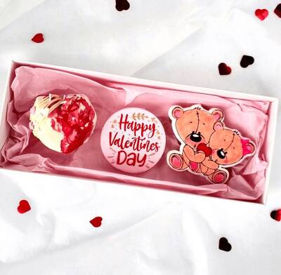 Pop-it stamp kaşe Happy Valentines Day; 8,0*8,0 cm